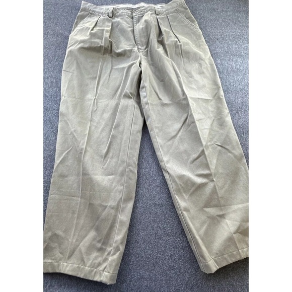 Tommy Bahama Dress Pants Mens 38 Dark Beige‎ Relax Fit Khaki Pockets Pleated - Picture 1 of 12